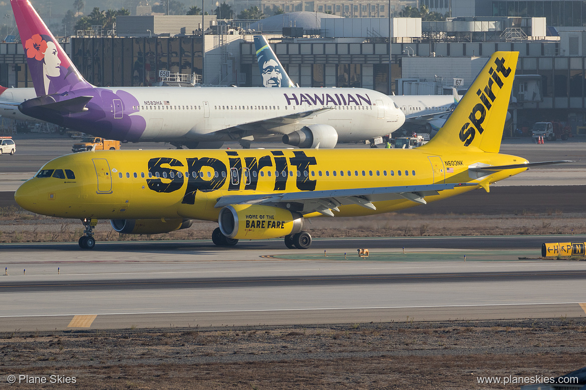 Spirit Airlines Airbus A320-200 N603NK at Los Angeles International Airport (KLAX/LAX)