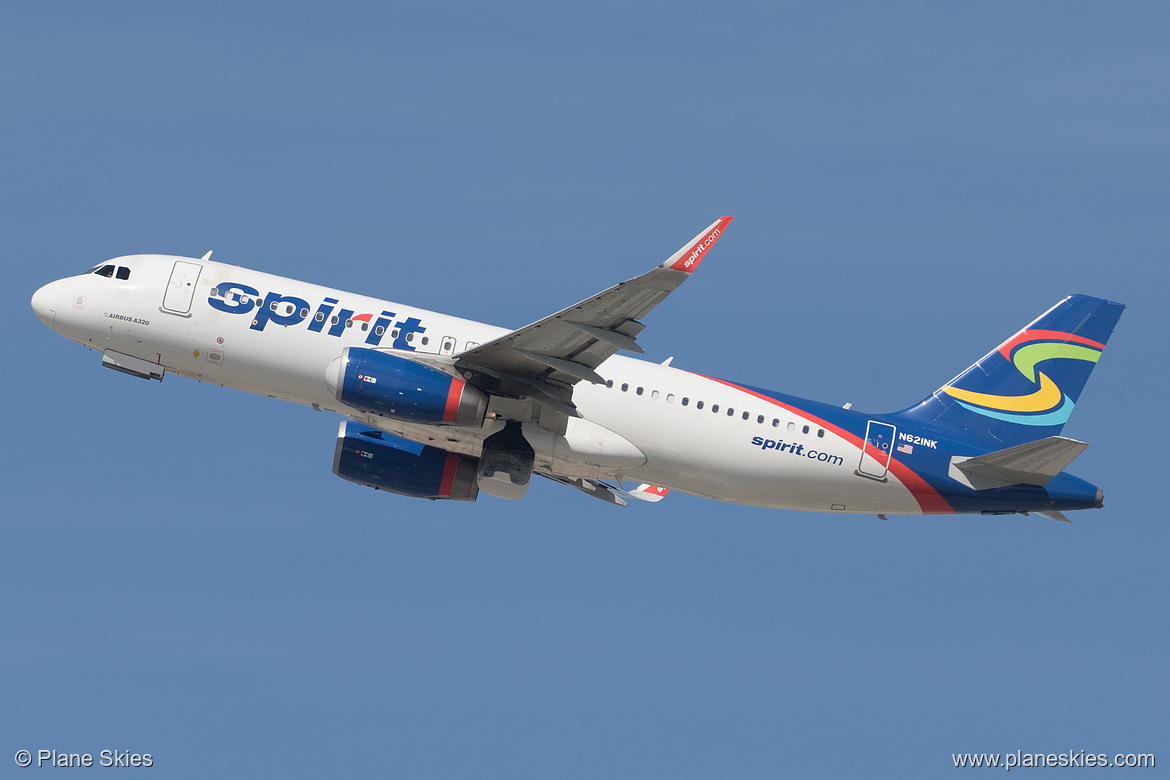 Spirit Airlines Airbus A320-200 N621NK at Los Angeles International Airport (KLAX/LAX)