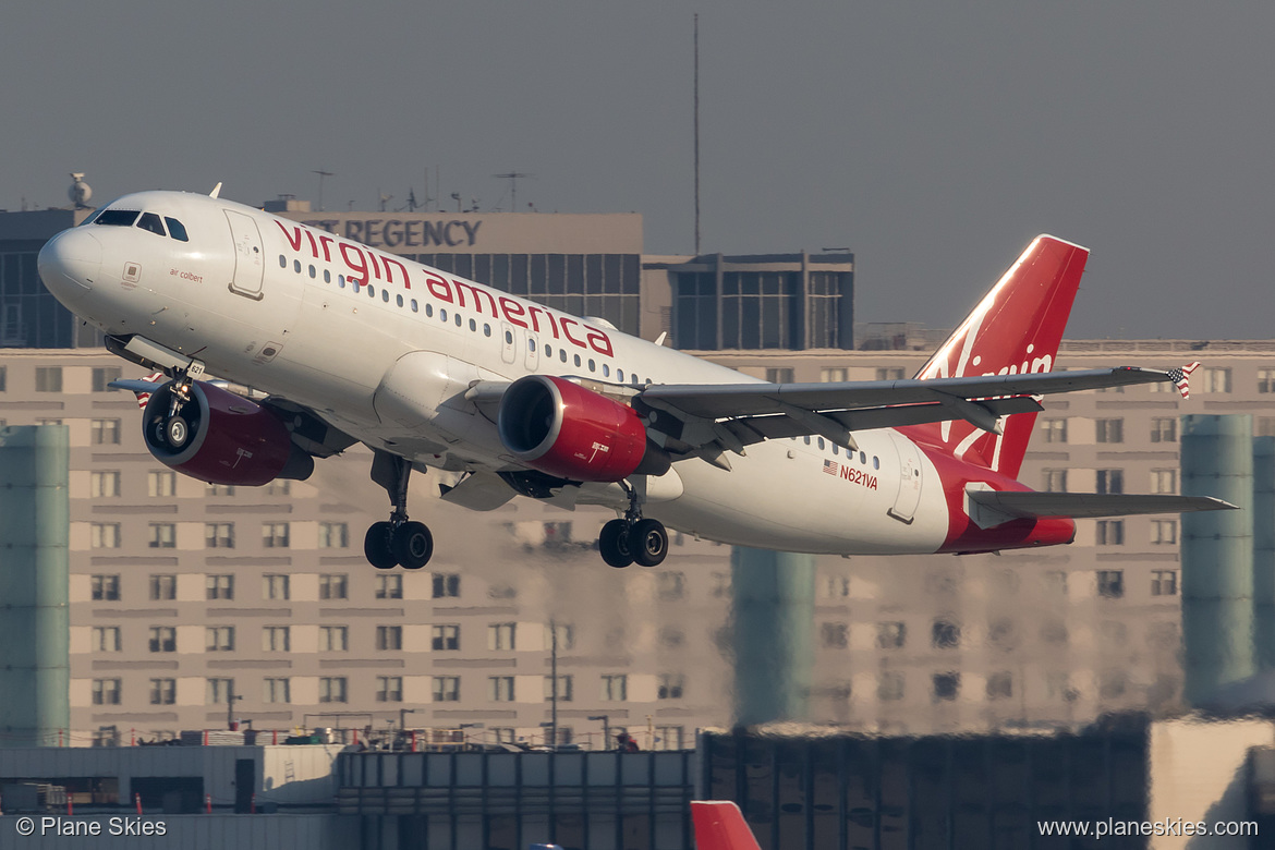 Virgin America Airbus A320-200 N621VA at Los Angeles International Airport (KLAX/LAX)