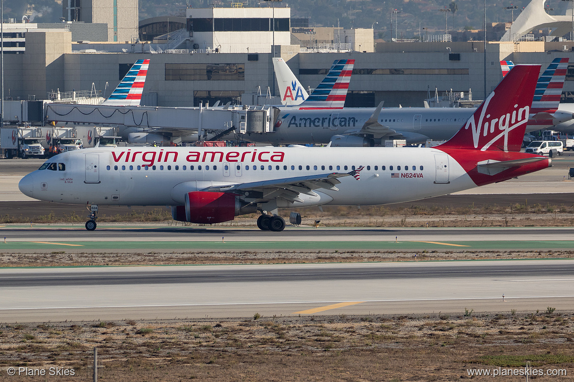 Virgin America Airbus A320-200 N624VA at Los Angeles International Airport (KLAX/LAX)