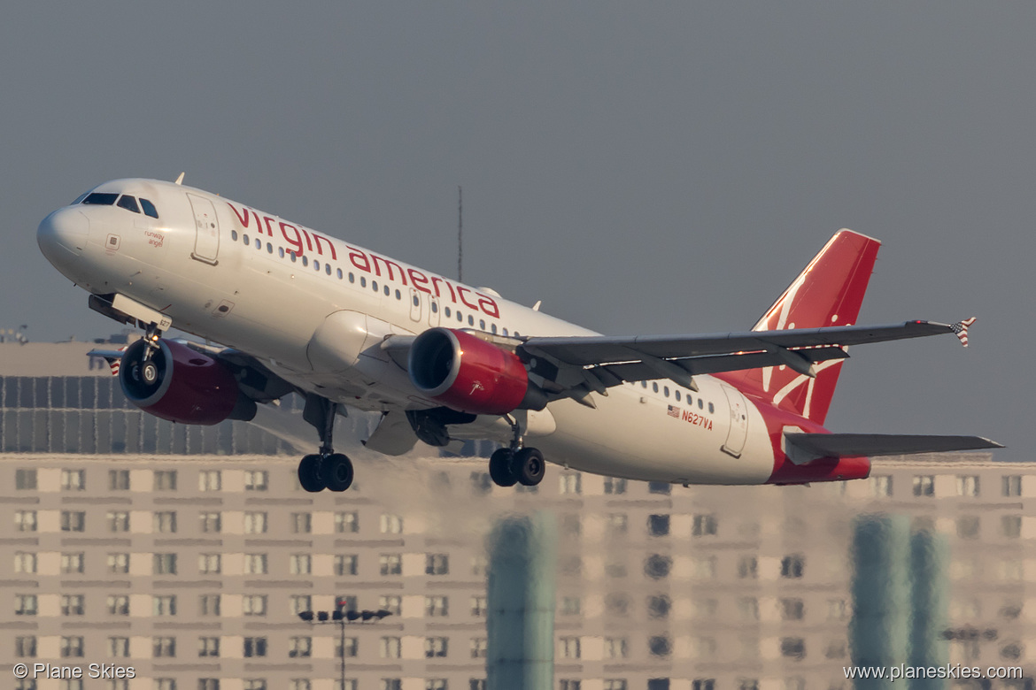 Virgin America Airbus A320-200 N627VA at Los Angeles International Airport (KLAX/LAX)