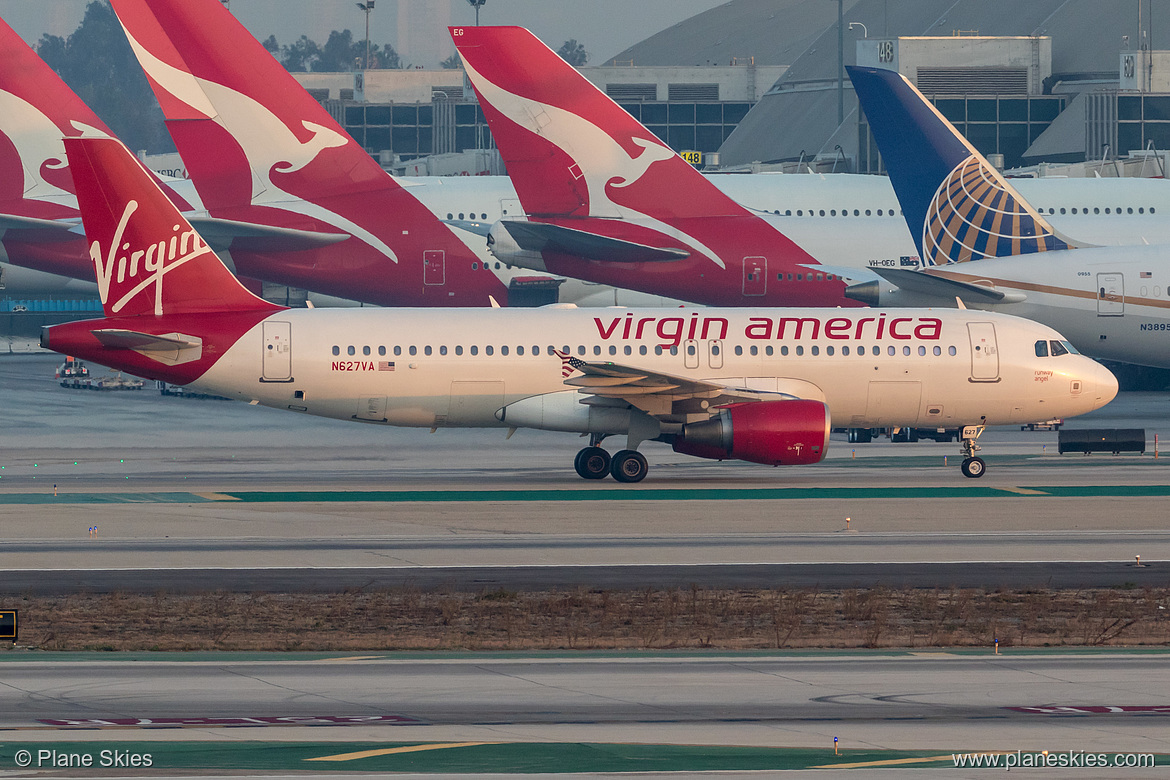 Virgin America Airbus A320-200 N627VA at Los Angeles International Airport (KLAX/LAX)