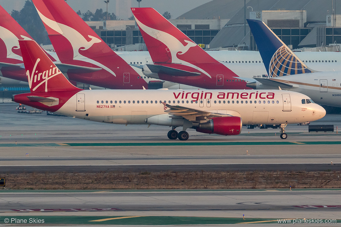Virgin America Airbus A320-200 N627VA at Los Angeles International Airport (KLAX/LAX) Virgin America Airbus A320-200 N627VA at Los Angeles International Airport (KLAX/LAX)