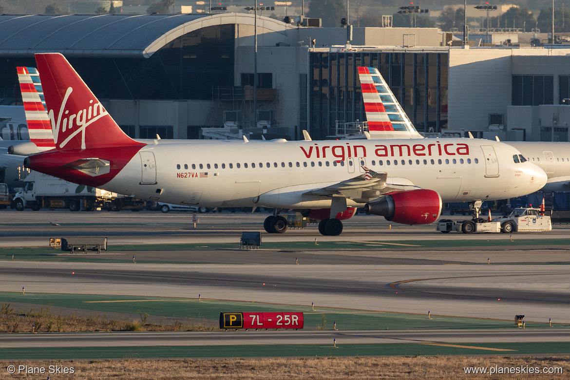 Virgin America Airbus A320-200 N627VA at Los Angeles International Airport (KLAX/LAX) Virgin America Airbus A320-200 N627VA at Los Angeles International Airport (KLAX/LAX)