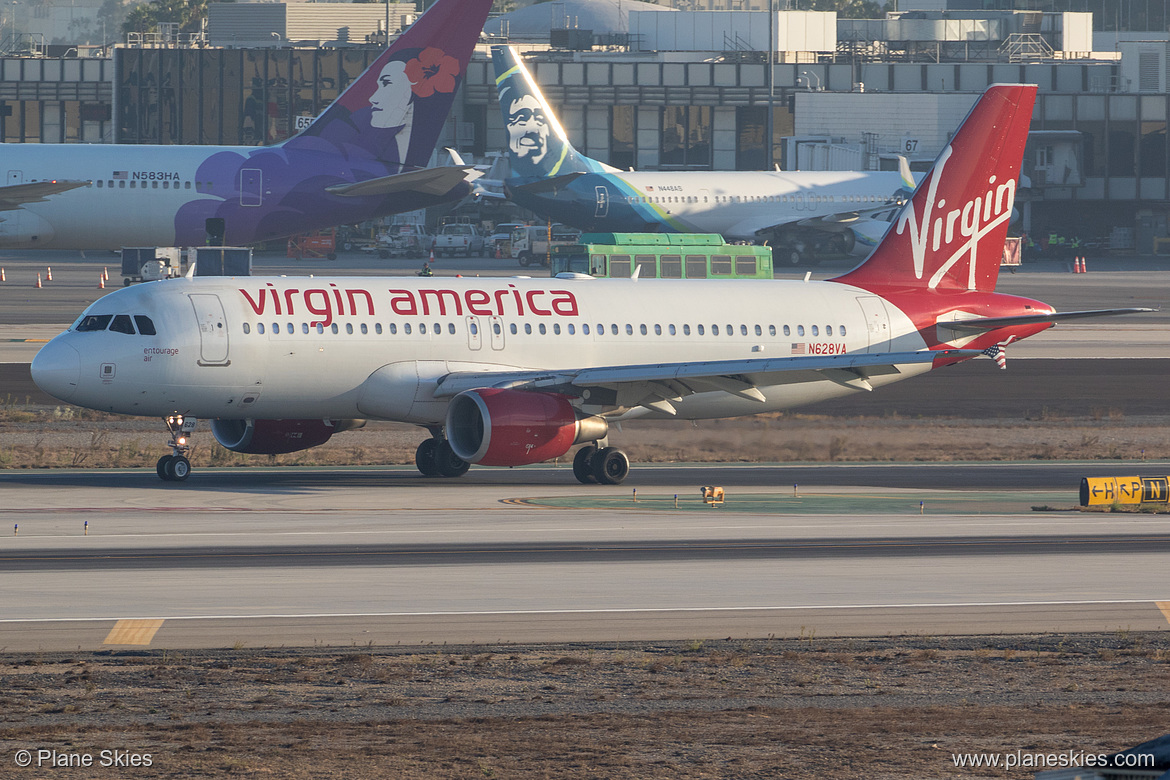 Virgin America Airbus A320-200 N628VA at Los Angeles International Airport (KLAX/LAX)
