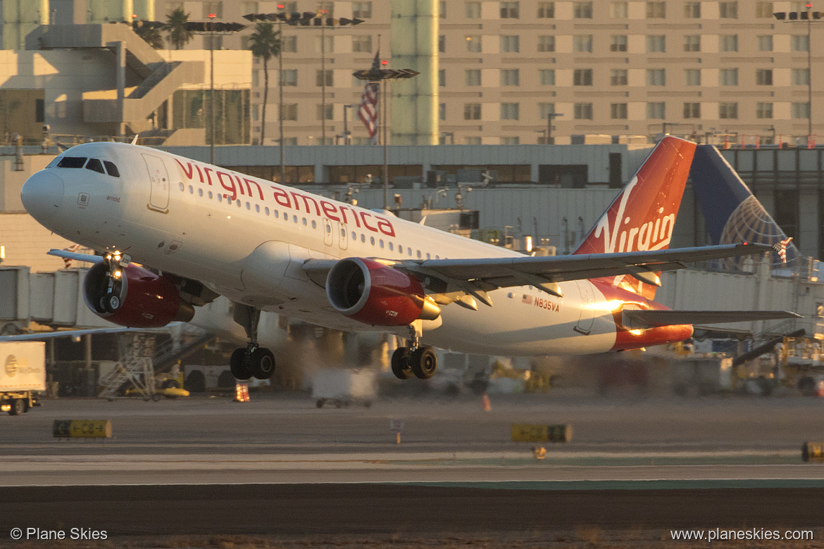 Virgin America Airbus A320-200 N835VA at Los Angeles International Airport (KLAX/LAX) Virgin America Airbus A320-200 N835VA at Los Angeles International Airport (KLAX/LAX)