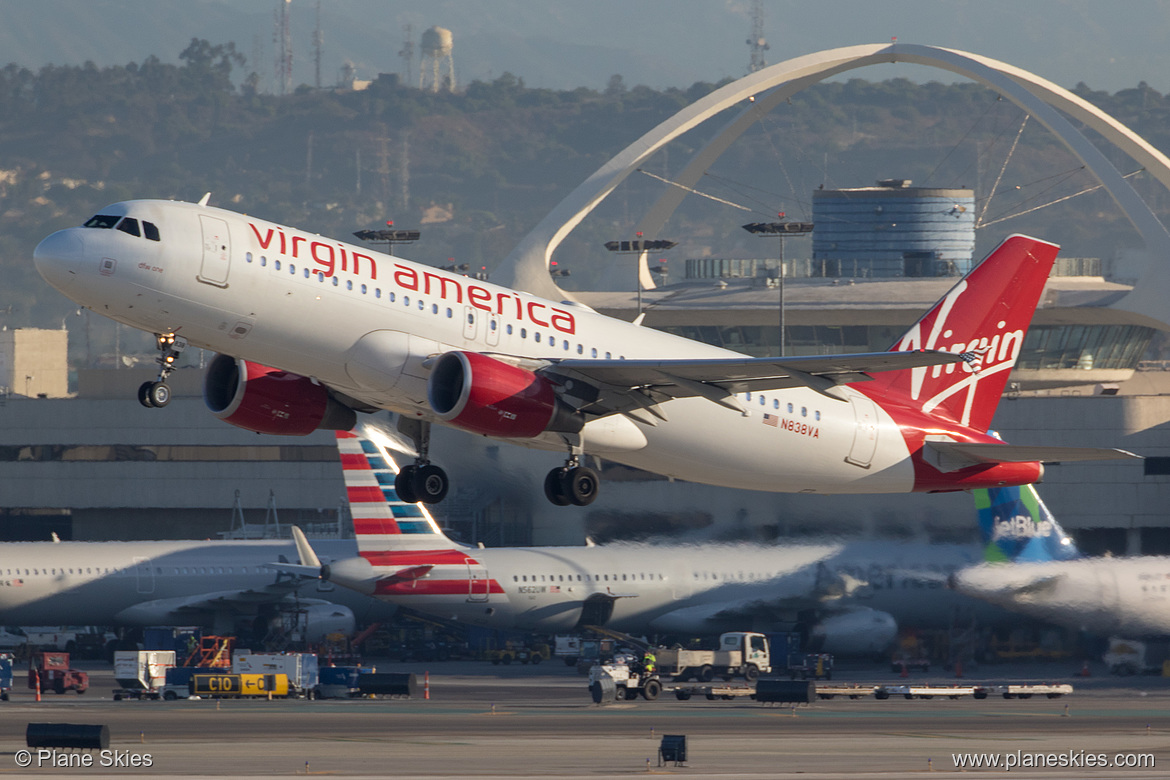 Virgin America Airbus A320-200 N838VA at Los Angeles International Airport (KLAX/LAX)