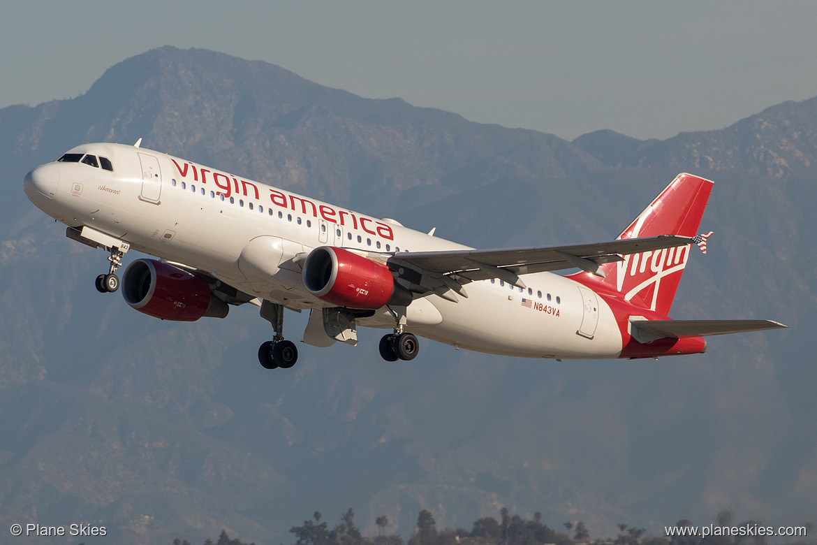 Virgin America Airbus A320-200 N843VA at Los Angeles International Airport (KLAX/LAX)