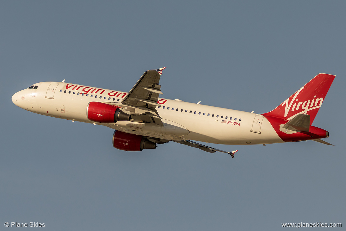 Virgin America Airbus A320-200 N852VA at Los Angeles International Airport (KLAX/LAX) Virgin America Airbus A320-200 N852VA at Los Angeles International Airport (KLAX/LAX)