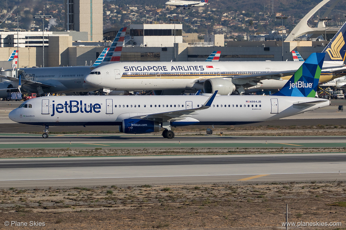 JetBlue Airways Airbus A321-200 N984JB at Los Angeles International Airport (KLAX/LAX) JetBlue Airways Airbus A321-200 N984JB at Los Angeles International Airport (KLAX/LAX)