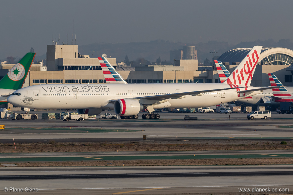 Virgin Australia Boeing 777-300ER VH-VPD at Los Angeles International Airport (KLAX/LAX) Virgin Australia Boeing 777-300ER VH-VPD at Los Angeles International Airport (KLAX/LAX)