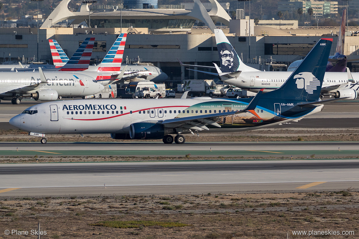 Aeroméxico Boeing 737-800 XA-AMK at Los Angeles International Airport (KLAX/LAX)