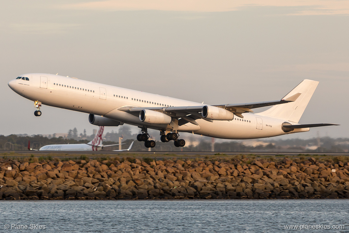 Hi Fly Malta Airbus A340-300 9H-FOX at Sydney Kingsford Smith International Airport (YSSY/SYD)