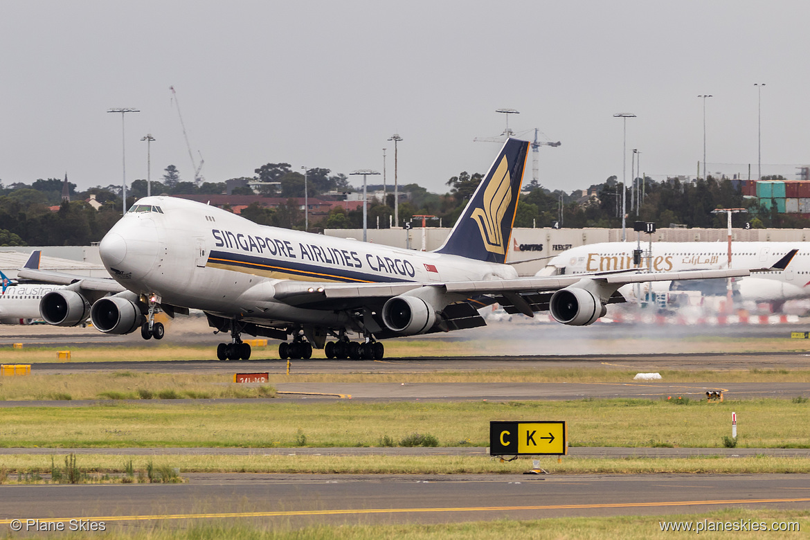 Singapore Airlines Cargo Boeing 747-400F 9V-SFI at Sydney Kingsford Smith International Airport (YSSY/SYD) Singapore Airlines Cargo Boeing 747-400F 9V-SFI at Sydney Kingsford Smith International Airport (YSSY/SYD)