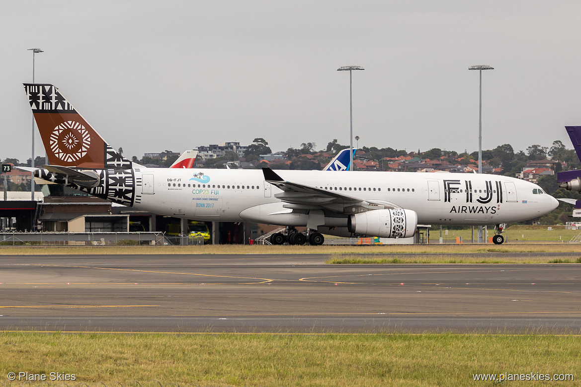 Fiji Airways Airbus A330-200 DQ-FJT at Sydney Kingsford Smith International Airport (YSSY/SYD) Fiji Airways Airbus A330-200 DQ-FJT at Sydney Kingsford Smith International Airport (YSSY/SYD)