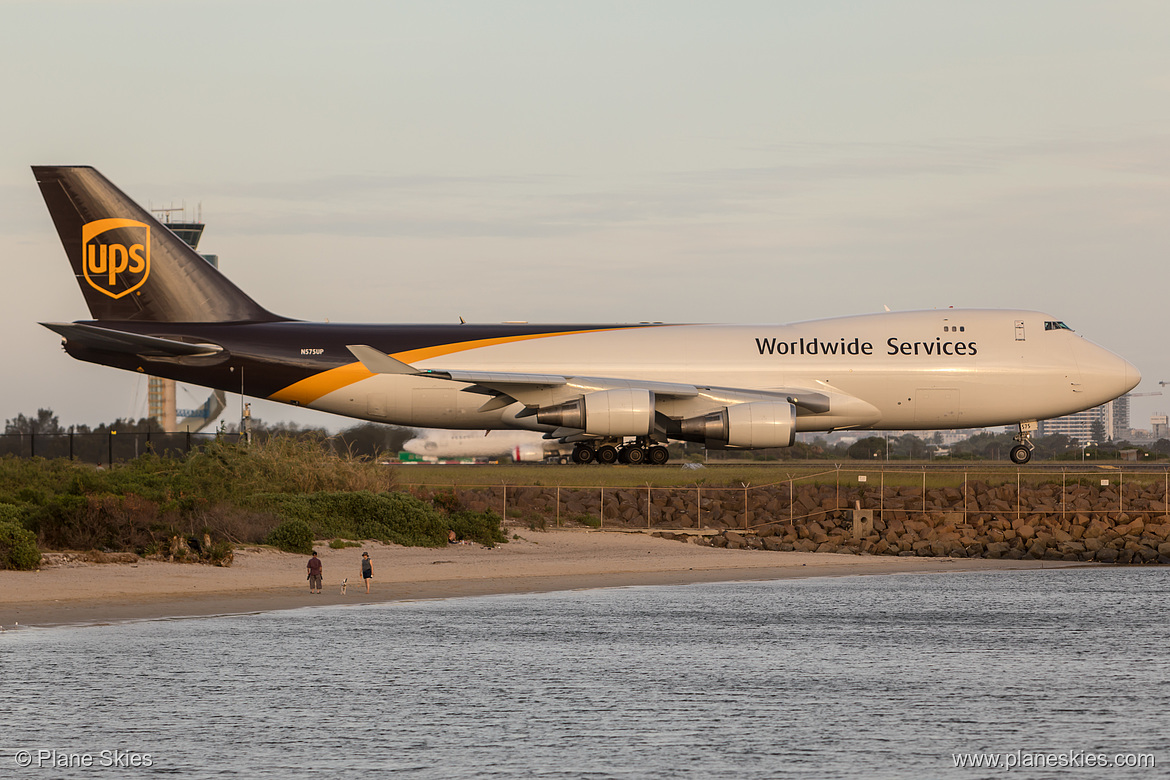 UPS Airlines Boeing 747-400F N575UP at Sydney Kingsford Smith International Airport (YSSY/SYD) UPS Airlines Boeing 747-400F N575UP at Sydney Kingsford Smith International Airport (YSSY/SYD)