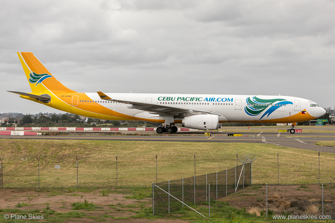 Cebu Pacific Airbus A330-300 RP-C3346 at Sydney Kingsford Smith International Airport (YSSY/SYD)