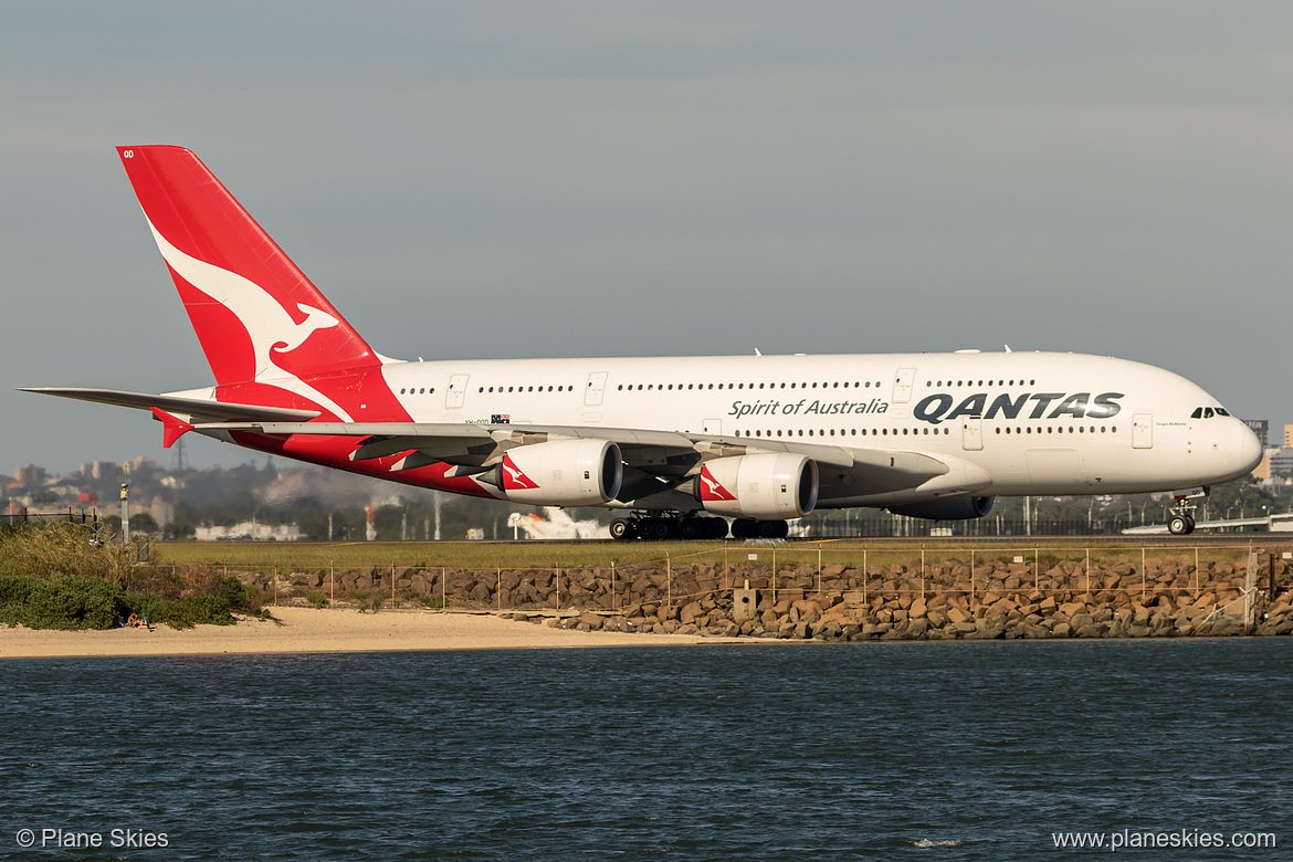 Qantas Airbus A380-800 VH-OQD at Sydney Kingsford Smith International Airport (YSSY/SYD) Qantas Airbus A380-800 VH-OQD at Sydney Kingsford Smith International Airport (YSSY/SYD)
