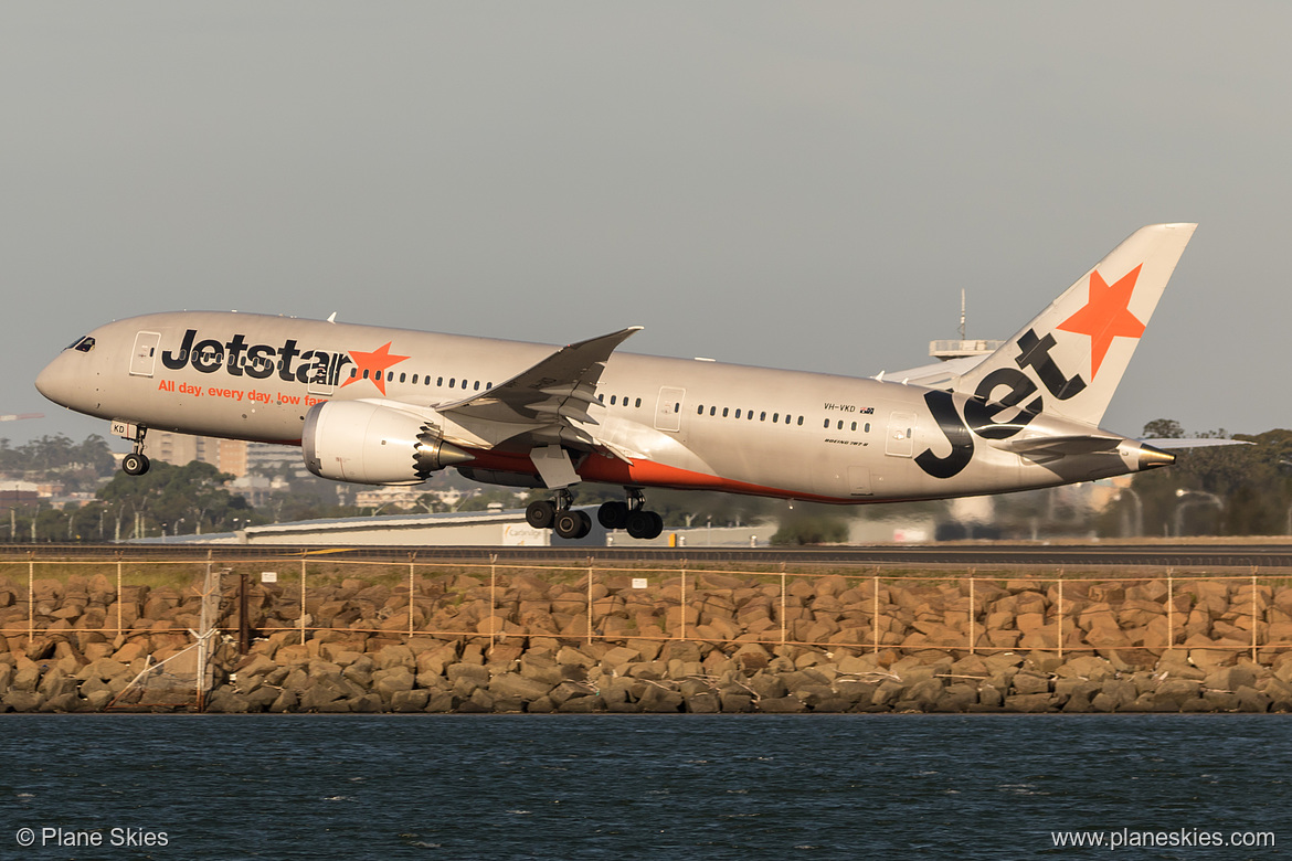 Jetstar Airways Boeing 787-8 VH-VKD at Sydney Kingsford Smith International Airport (YSSY/SYD) Jetstar Airways Boeing 787-8 VH-VKD at Sydney Kingsford Smith International Airport (YSSY/SYD)