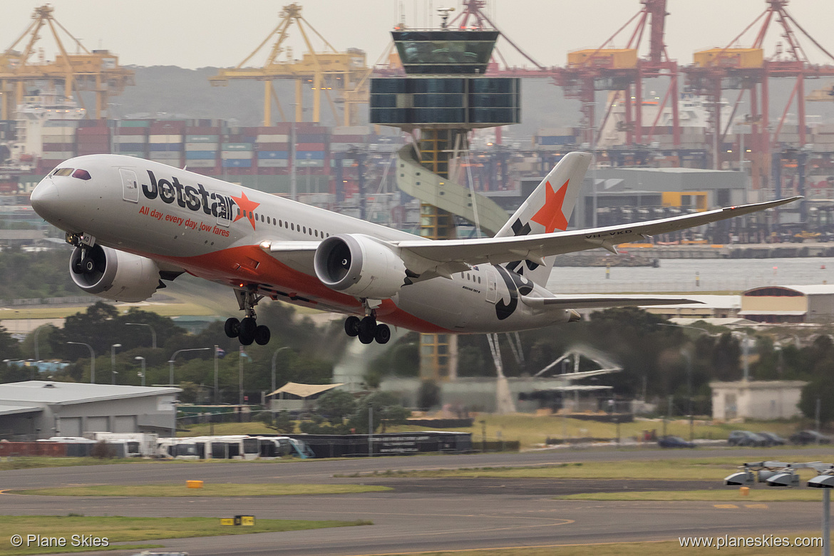 Jetstar Airways Boeing 787-8 VH-VKD at Sydney Kingsford Smith International Airport (YSSY/SYD) Jetstar Airways Boeing 787-8 VH-VKD at Sydney Kingsford Smith International Airport (YSSY/SYD)