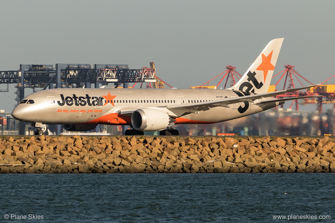 Jetstar Airways Boeing 787-8 VH-VKF at Sydney Kingsford Smith International Airport (YSSY/SYD) Jetstar Airways Boeing 787-8 VH-VKF at Sydney Kingsford Smith International Airport (YSSY/SYD)