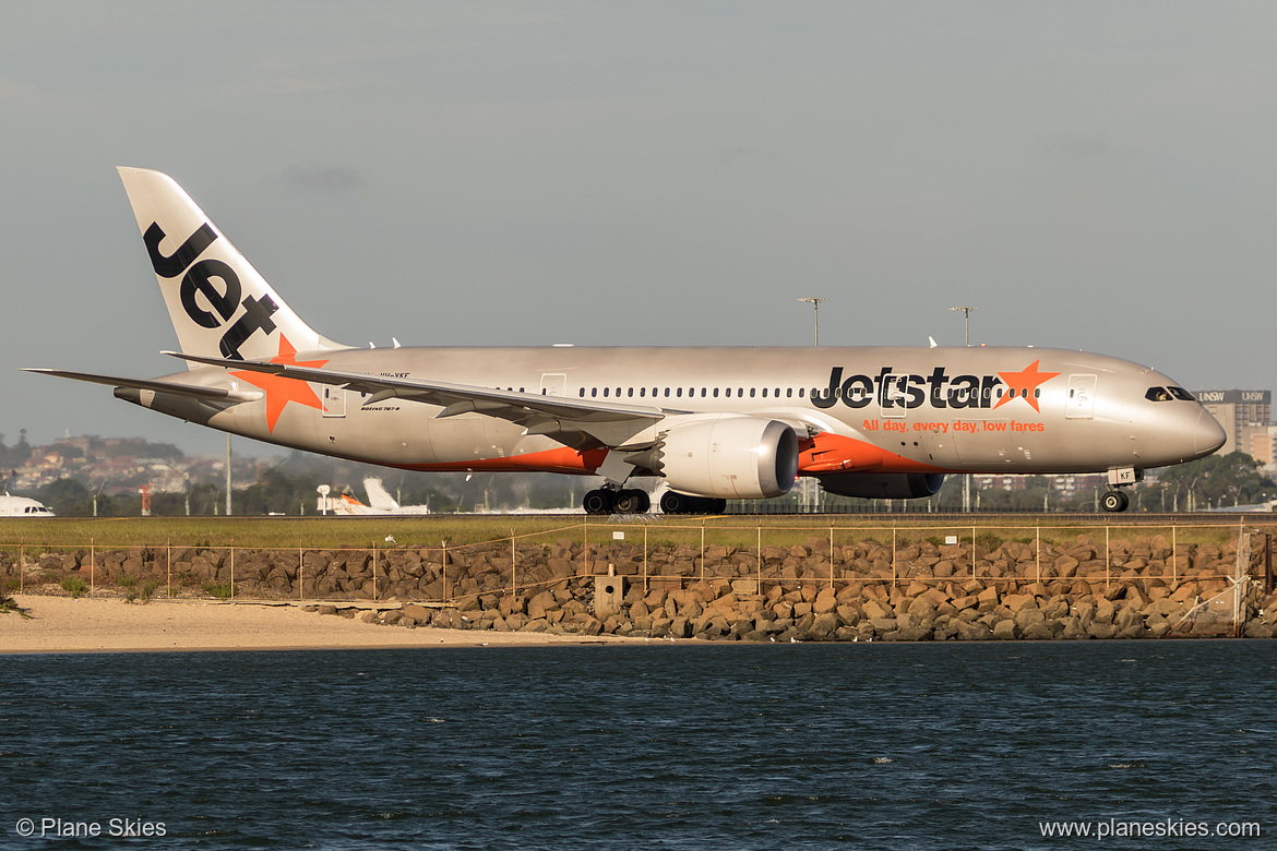Jetstar Airways Boeing 787-8 VH-VKF at Sydney Kingsford Smith International Airport (YSSY/SYD) Jetstar Airways Boeing 787-8 VH-VKF at Sydney Kingsford Smith International Airport (YSSY/SYD)