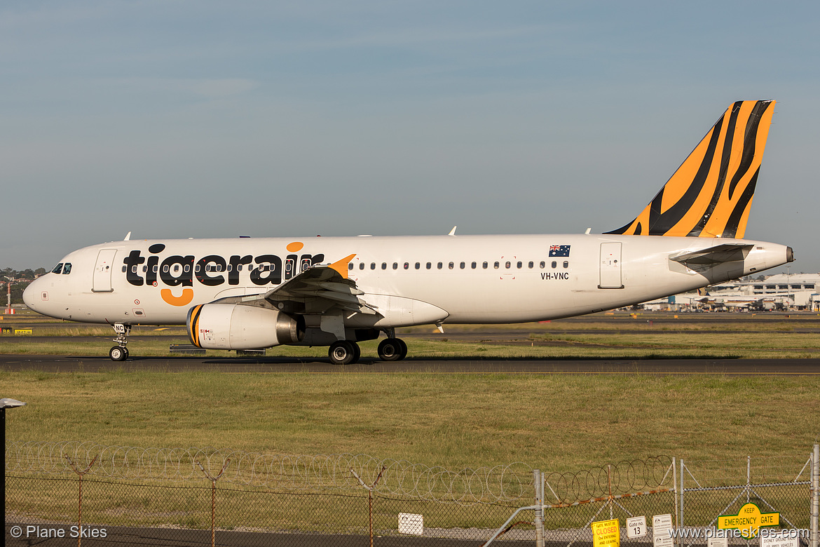 Tigerair Australia Airbus A320-200 VH-VNC at Sydney Kingsford Smith International Airport (YSSY/SYD) Tigerair Australia Airbus A320-200 VH-VNC at Sydney Kingsford Smith International Airport (YSSY/SYD)