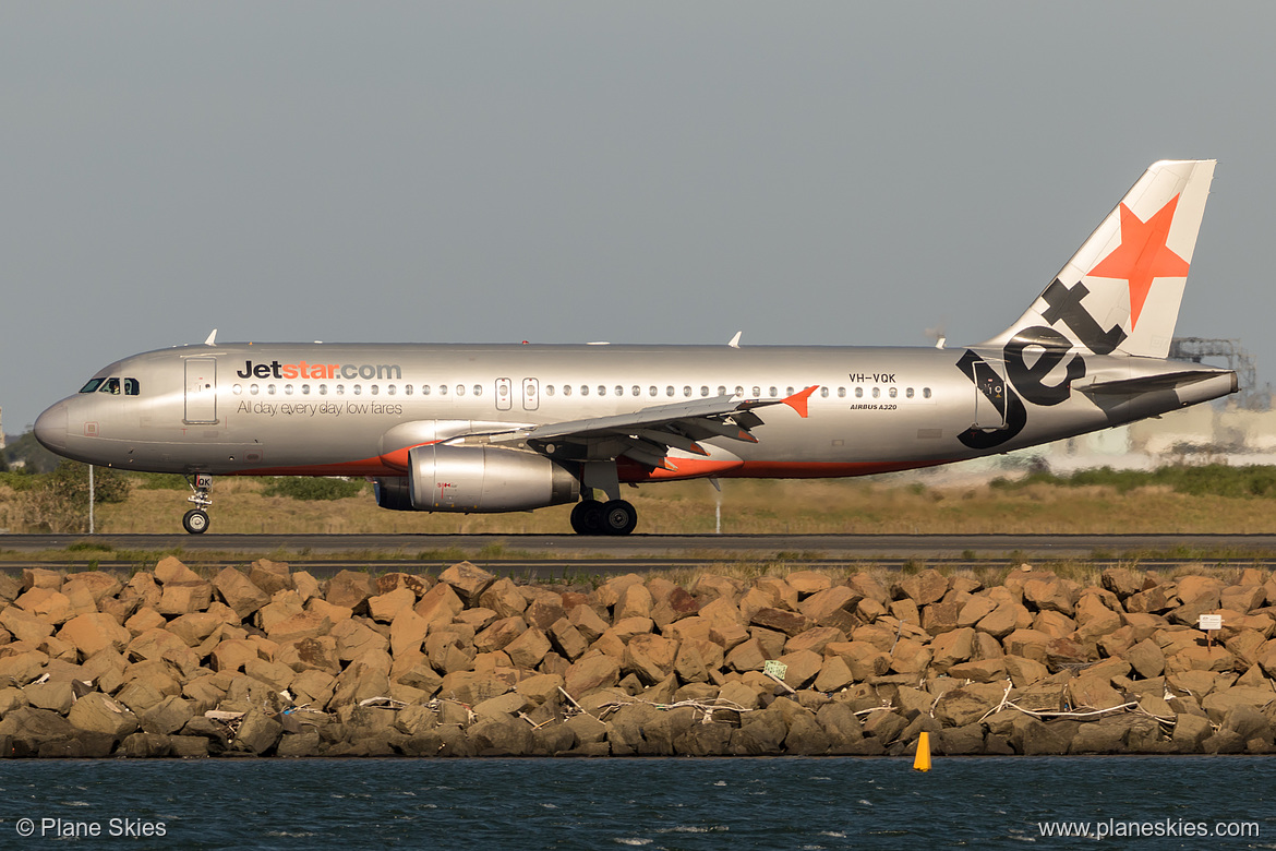 Jetstar Airways Airbus A320-200 VH-VQK at Sydney Kingsford Smith International Airport (YSSY/SYD)