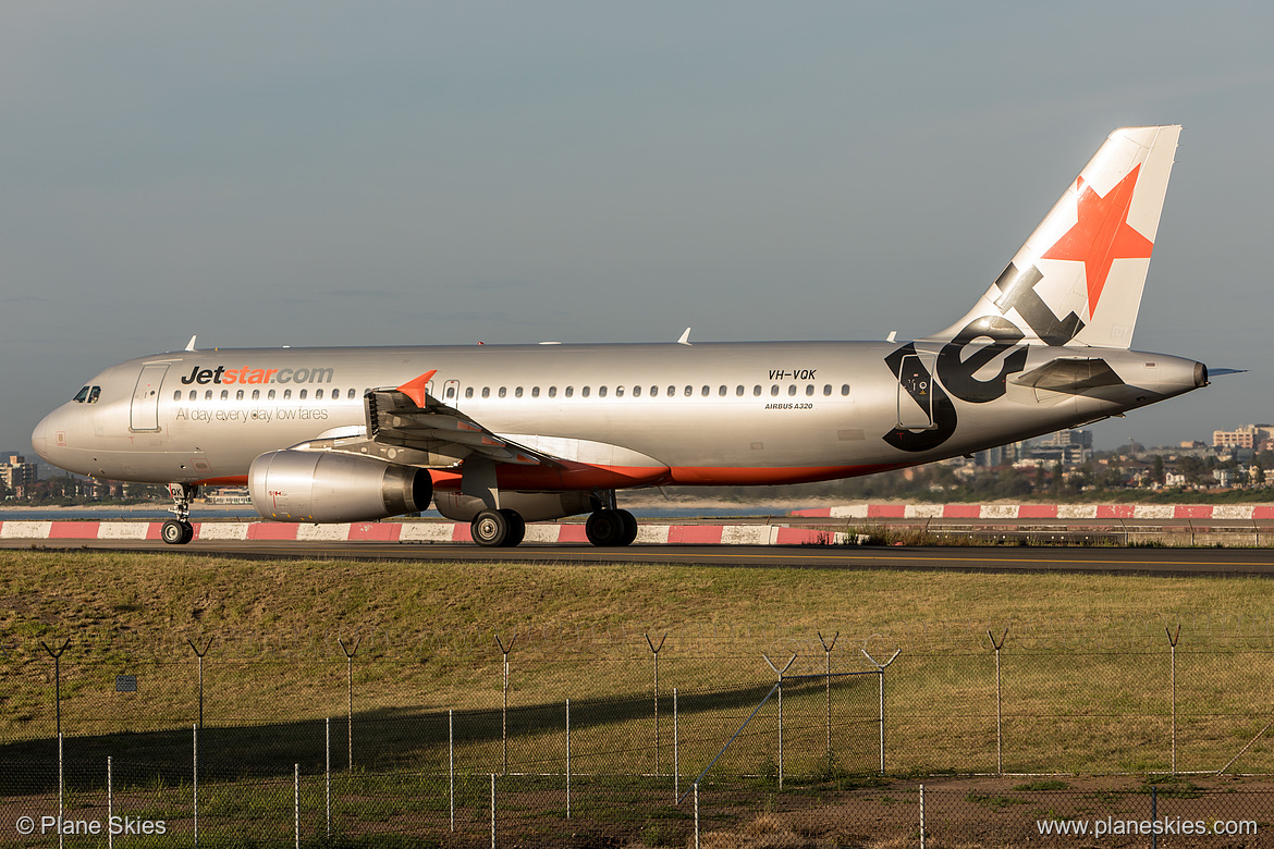 Jetstar Airways Airbus A320-200 VH-VQK at Sydney Kingsford Smith International Airport (YSSY/SYD)