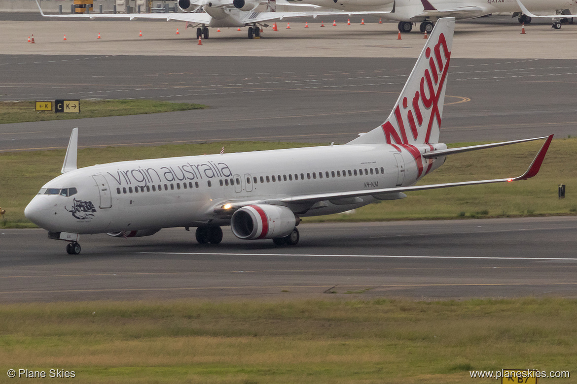 Virgin Australia Boeing 737-800 VH-VUA at Sydney Kingsford Smith International Airport (YSSY/SYD) Virgin Australia Boeing 737-800 VH-VUA at Sydney Kingsford Smith International Airport (YSSY/SYD)