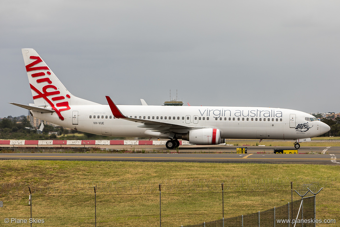 Virgin Australia Boeing 737-800 VH-VUE at Sydney Kingsford Smith International Airport (YSSY/SYD) Virgin Australia Boeing 737-800 VH-VUE at Sydney Kingsford Smith International Airport (YSSY/SYD)