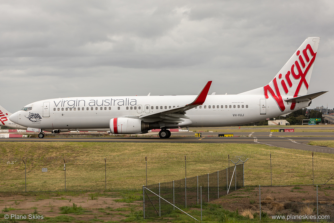 Virgin Australia Boeing 737-800 VH-VUJ at Sydney Kingsford Smith International Airport (YSSY/SYD) Virgin Australia Boeing 737-800 VH-VUJ at Sydney Kingsford Smith International Airport (YSSY/SYD)