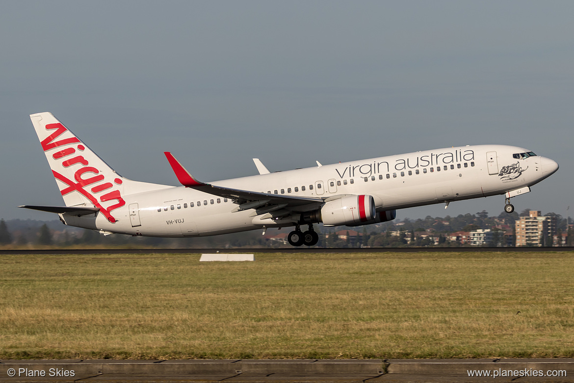 Virgin Australia Boeing 737-800 VH-VUJ at Sydney Kingsford Smith International Airport (YSSY/SYD) Virgin Australia Boeing 737-800 VH-VUJ at Sydney Kingsford Smith International Airport (YSSY/SYD)