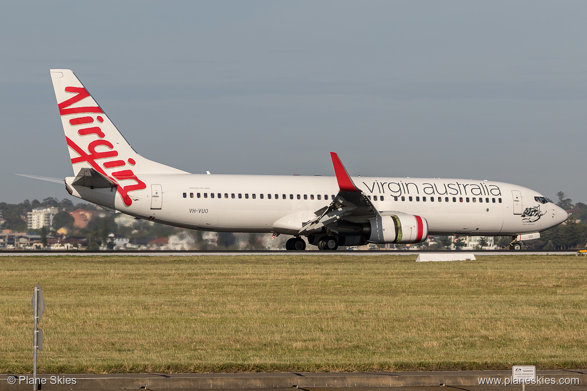 Virgin Australia Boeing 737-800 VH-VUO at Sydney Kingsford Smith International Airport (YSSY/SYD) Virgin Australia Boeing 737-800 VH-VUO at Sydney Kingsford Smith International Airport (YSSY/SYD)