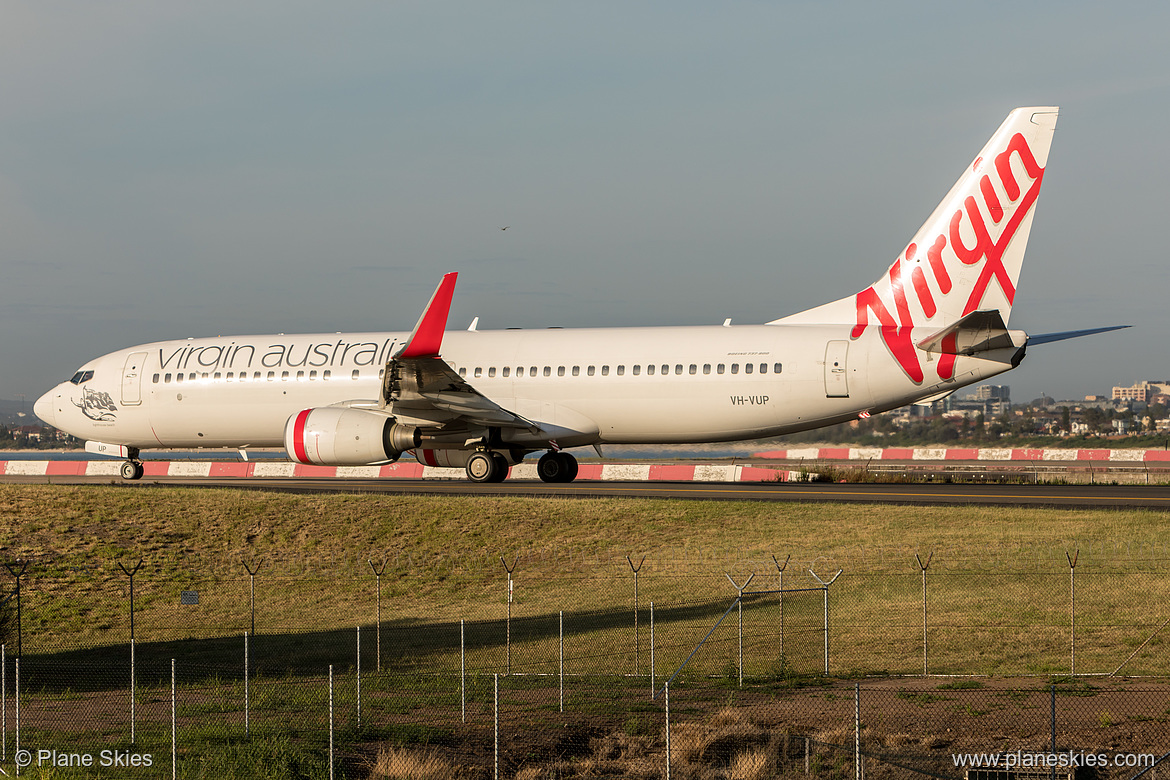 Virgin Australia Boeing 737-800 VH-VUP at Sydney Kingsford Smith International Airport (YSSY/SYD) Virgin Australia Boeing 737-800 VH-VUP at Sydney Kingsford Smith International Airport (YSSY/SYD)