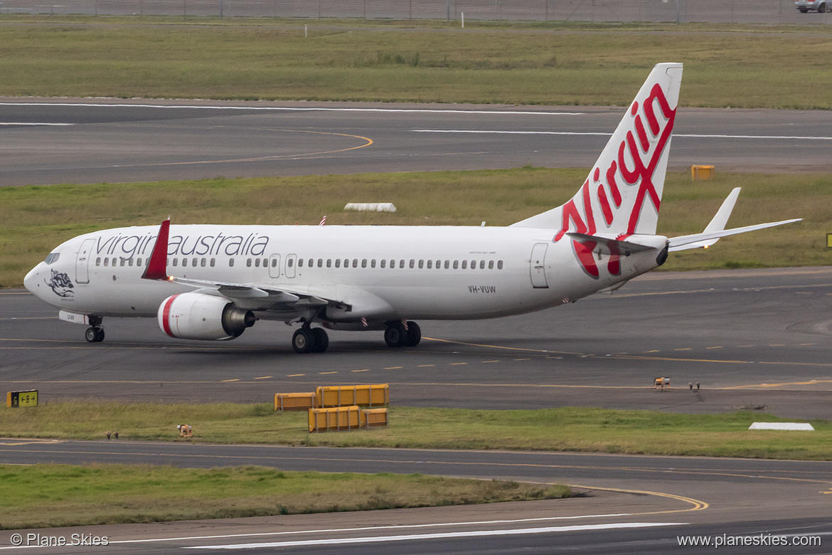 Virgin Australia Boeing 737-800 VH-VUW at Sydney Kingsford Smith International Airport (YSSY/SYD) Virgin Australia Boeing 737-800 VH-VUW at Sydney Kingsford Smith International Airport (YSSY/SYD)