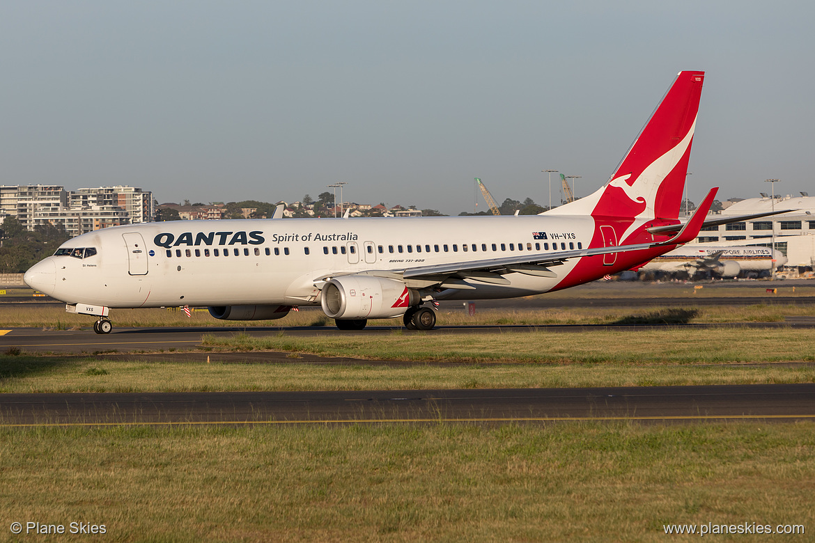 Qantas Boeing 737-800 VH-VXS at Sydney Kingsford Smith International Airport (YSSY/SYD)