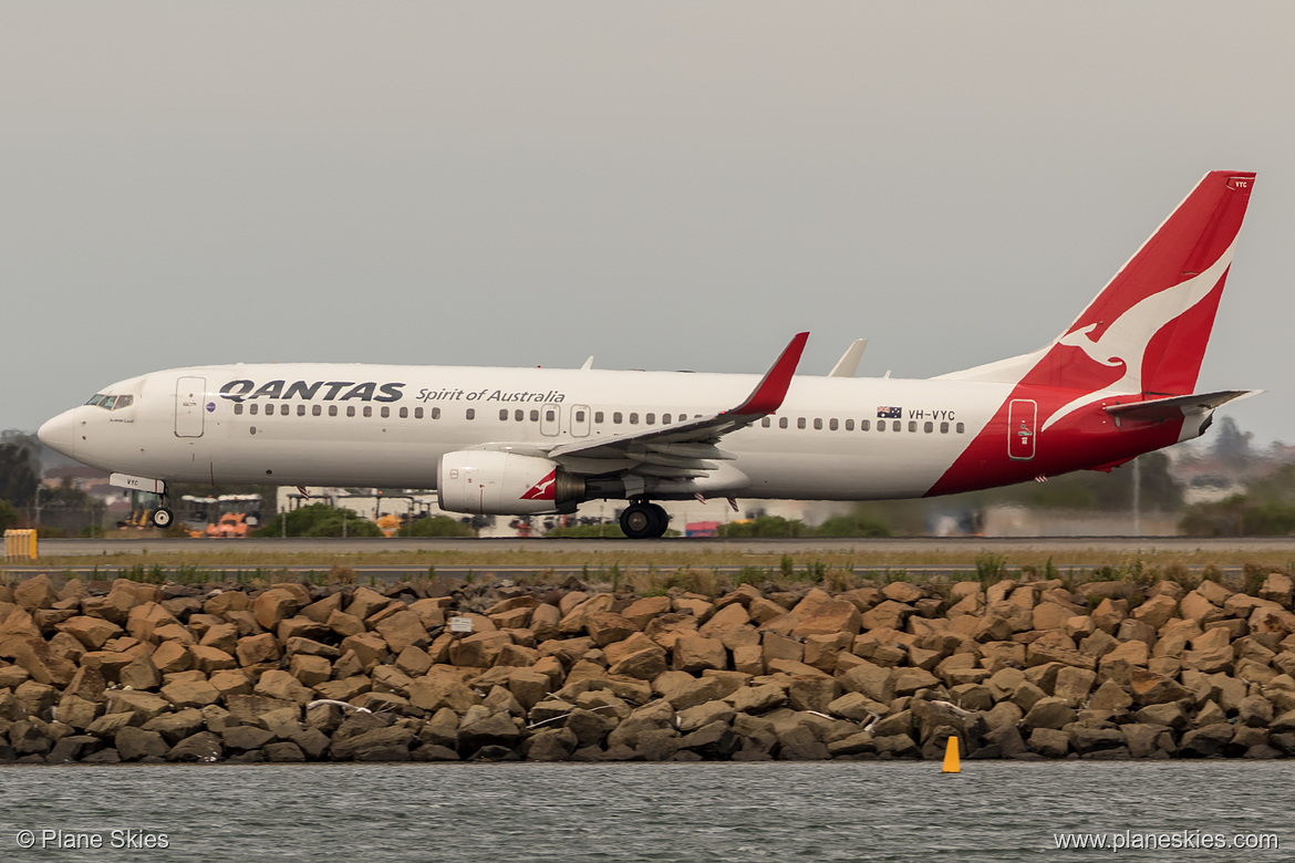 Qantas Boeing 737-800 VH-VYC at Sydney Kingsford Smith International Airport (YSSY/SYD)