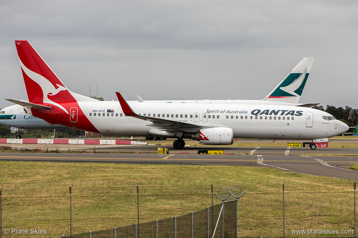 Qantas Boeing 737-800 VH-VYC at Sydney Kingsford Smith International Airport (YSSY/SYD)