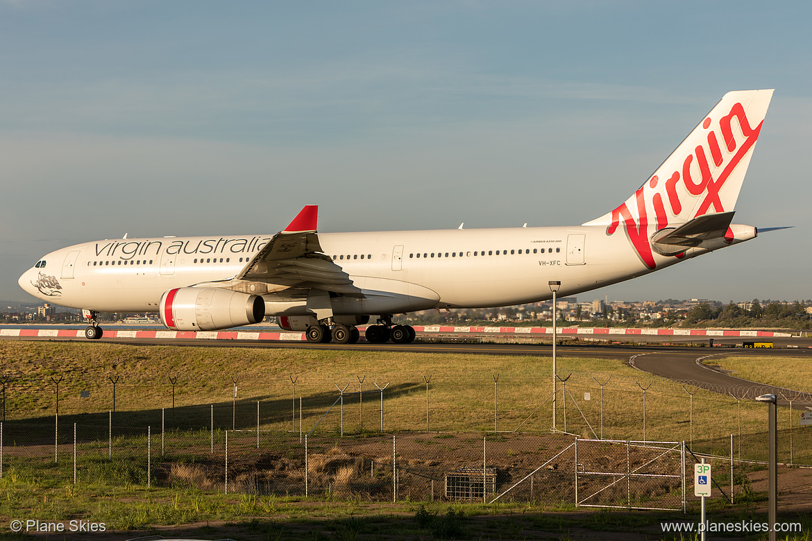 Virgin Australia Airbus A330-200 VH-XFC at Sydney Kingsford Smith International Airport (YSSY/SYD) Virgin Australia Airbus A330-200 VH-XFC at Sydney Kingsford Smith International Airport (YSSY/SYD)