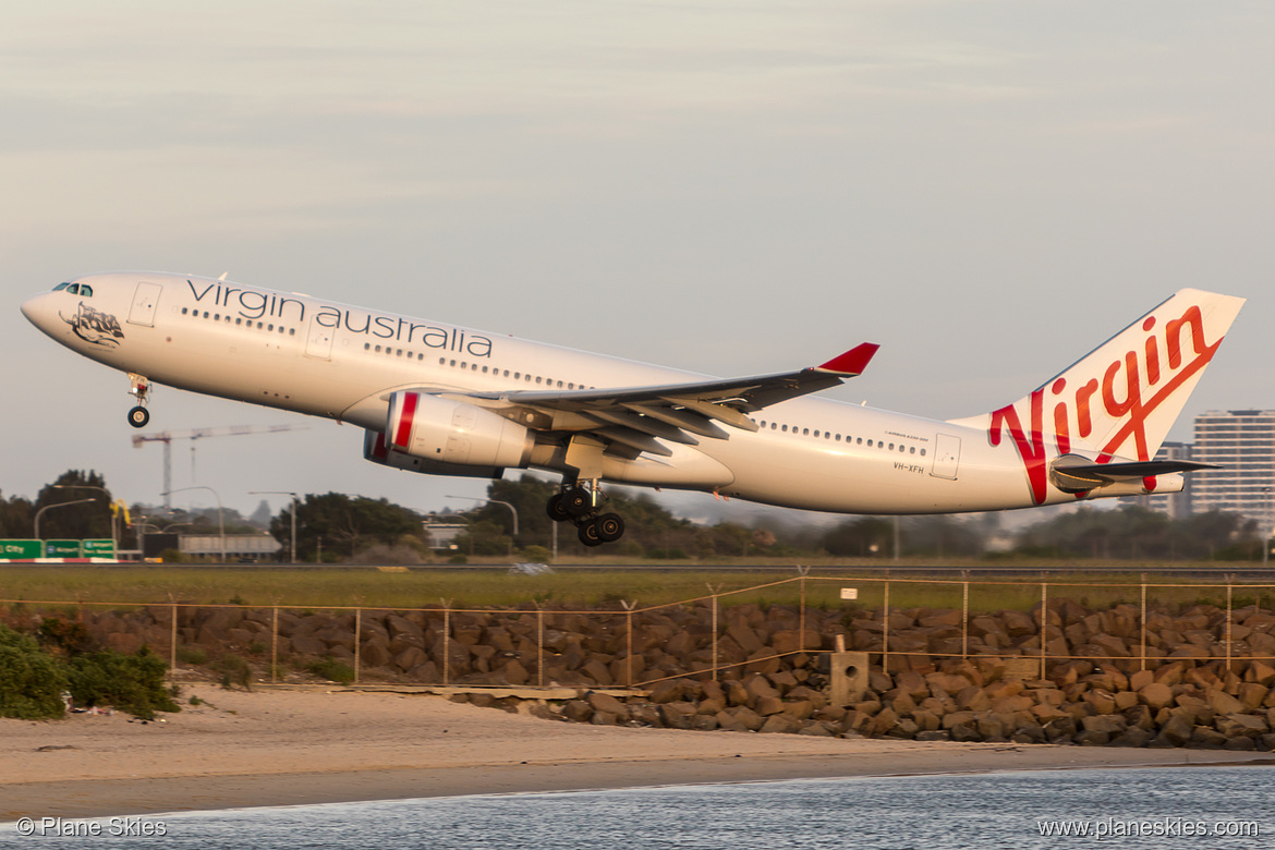 Virgin Australia Airbus A330-200 VH-XFH at Sydney Kingsford Smith International Airport (YSSY/SYD) Virgin Australia Airbus A330-200 VH-XFH at Sydney Kingsford Smith International Airport (YSSY/SYD)
