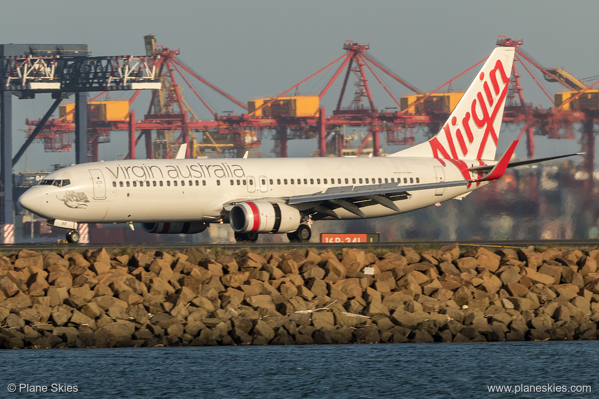 Virgin Australia Boeing 737-800 VH-YFF at Sydney Kingsford Smith International Airport (YSSY/SYD) Virgin Australia Boeing 737-800 VH-YFF at Sydney Kingsford Smith International Airport (YSSY/SYD)