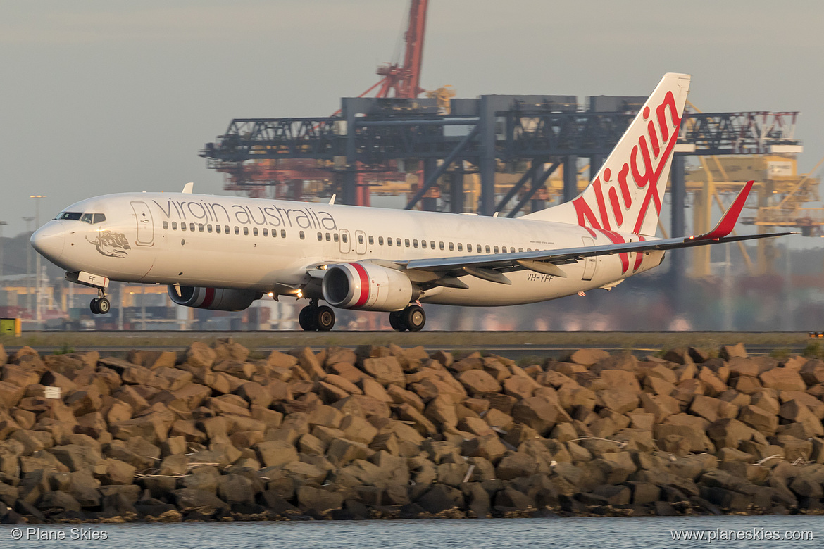 Virgin Australia Boeing 737-800 VH-YFF at Sydney Kingsford Smith International Airport (YSSY/SYD) Virgin Australia Boeing 737-800 VH-YFF at Sydney Kingsford Smith International Airport (YSSY/SYD)