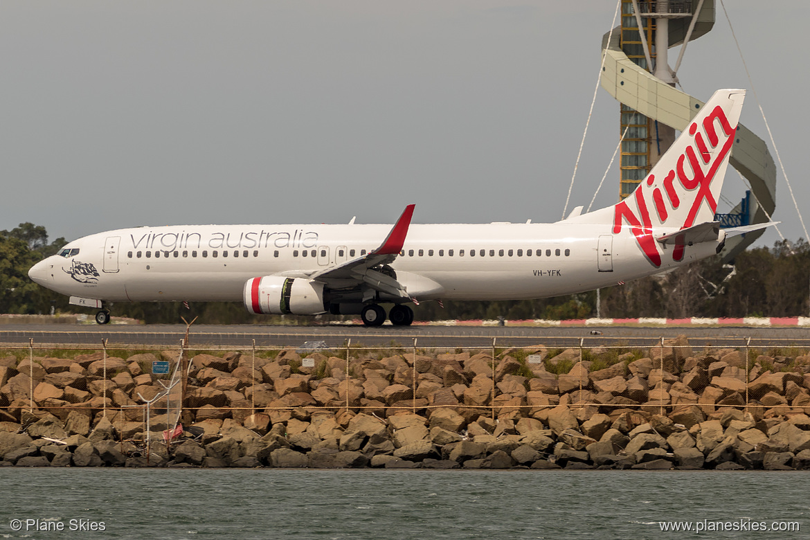 Virgin Australia Boeing 737-800 VH-YFK at Sydney Kingsford Smith International Airport (YSSY/SYD) Virgin Australia Boeing 737-800 VH-YFK at Sydney Kingsford Smith International Airport (YSSY/SYD)