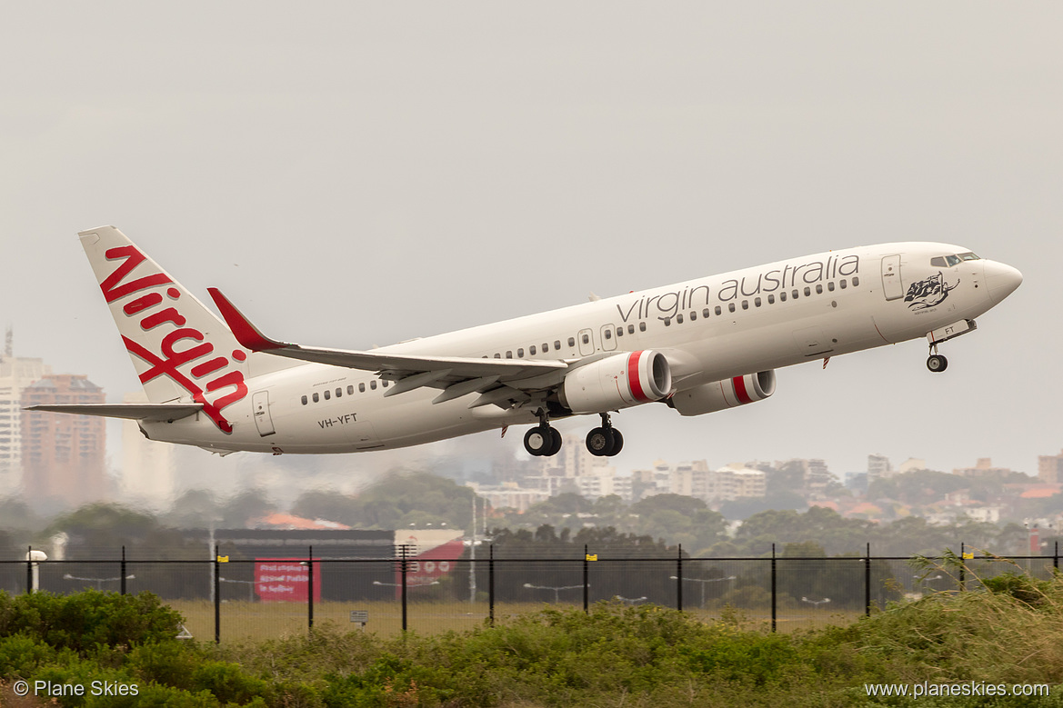 Virgin Australia Boeing 737-800 VH-YFT at Sydney Kingsford Smith International Airport (YSSY/SYD) Virgin Australia Boeing 737-800 VH-YFT at Sydney Kingsford Smith International Airport (YSSY/SYD)