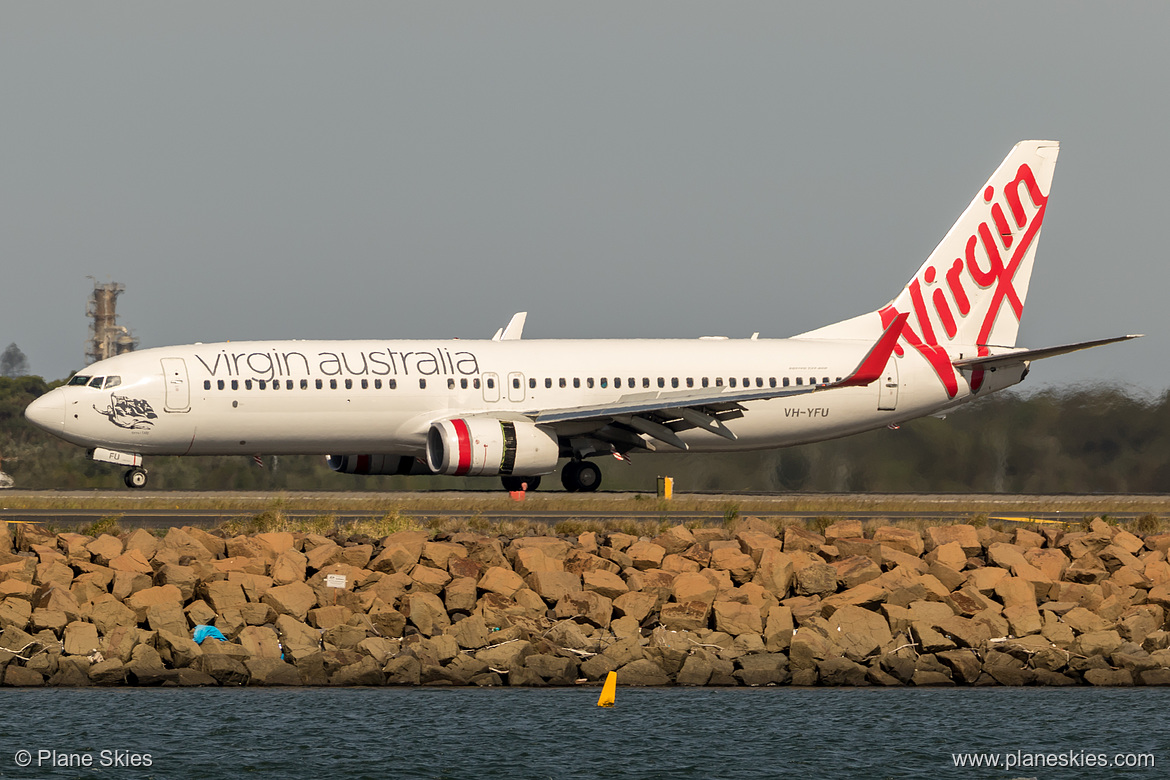 Virgin Australia Boeing 737-800 VH-YFU at Sydney Kingsford Smith International Airport (YSSY/SYD) Virgin Australia Boeing 737-800 VH-YFU at Sydney Kingsford Smith International Airport (YSSY/SYD)