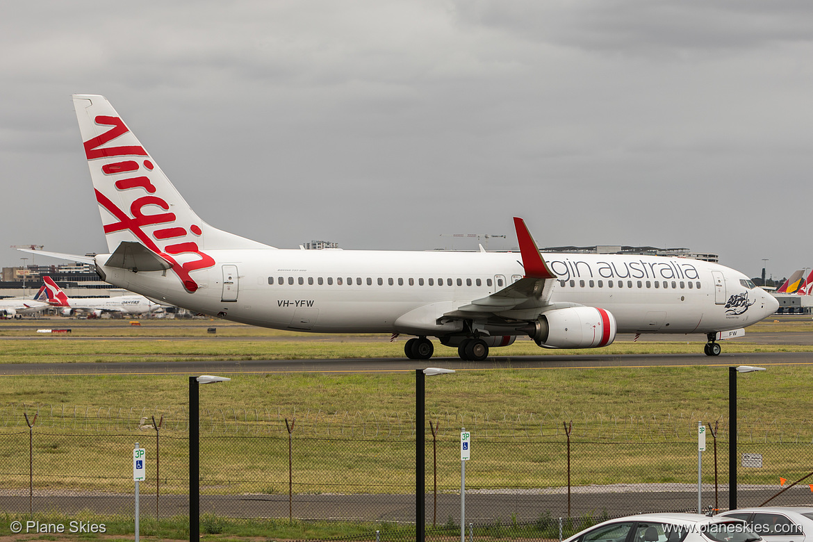 Virgin Australia Boeing 737-800 VH-YFW at Sydney Kingsford Smith International Airport (YSSY/SYD)