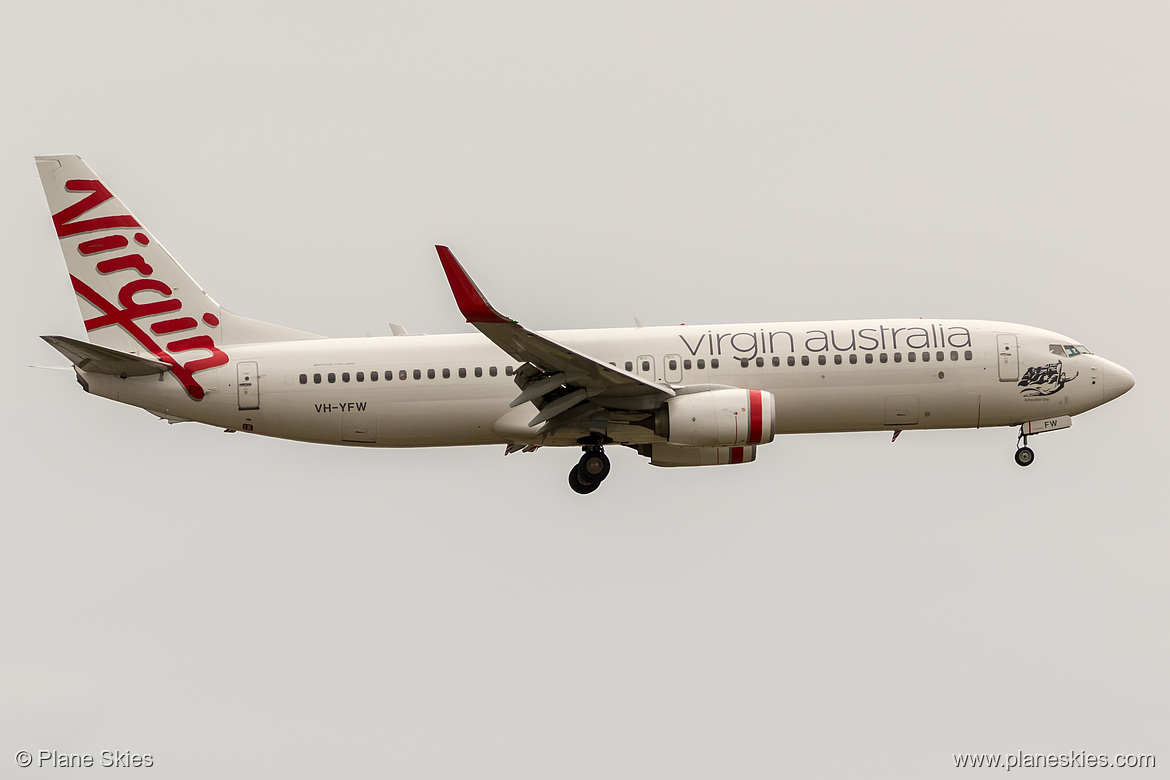 Virgin Australia Boeing 737-800 VH-YFW at Sydney Kingsford Smith International Airport (YSSY/SYD) Virgin Australia Boeing 737-800 VH-YFW at Sydney Kingsford Smith International Airport (YSSY/SYD)