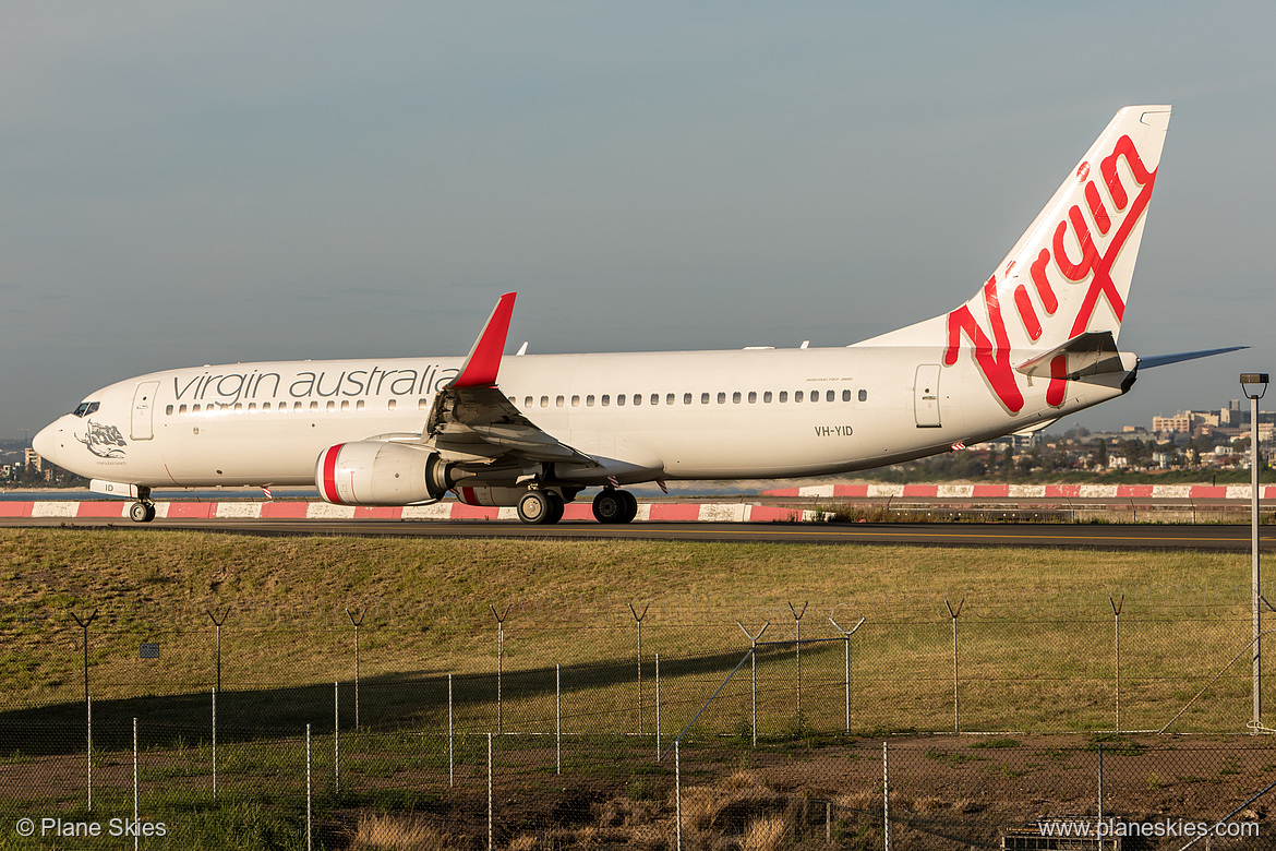 Virgin Australia Boeing 737-800 VH-YID at Sydney Kingsford Smith International Airport (YSSY/SYD) Virgin Australia Boeing 737-800 VH-YID at Sydney Kingsford Smith International Airport (YSSY/SYD)