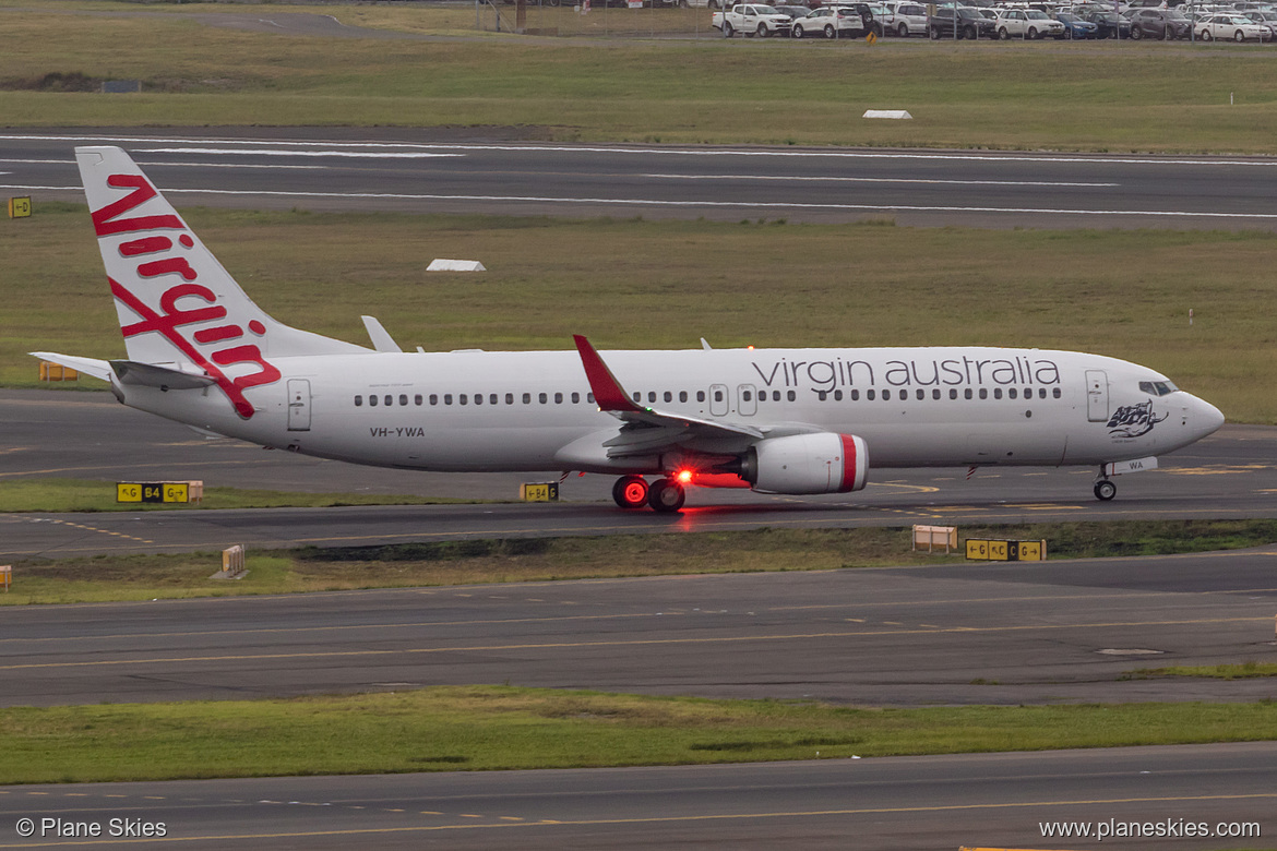 Virgin Australia Boeing 737-800 VH-YWA at Sydney Kingsford Smith International Airport (YSSY/SYD) Virgin Australia Boeing 737-800 VH-YWA at Sydney Kingsford Smith International Airport (YSSY/SYD)